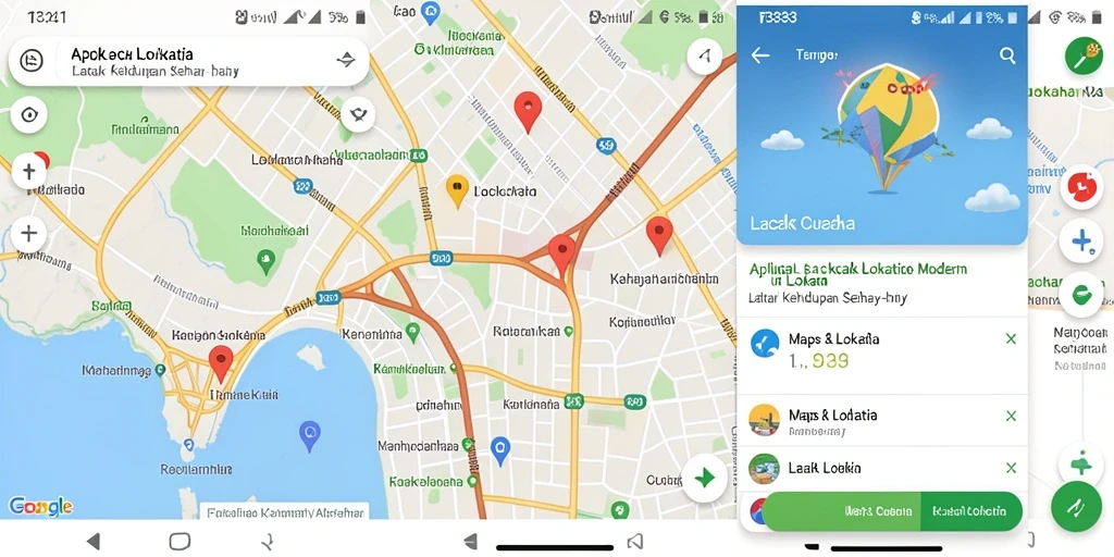 Antarmuka aplikasi FB333 menampilkan fungsi Lacak Lokasi yang akurat.