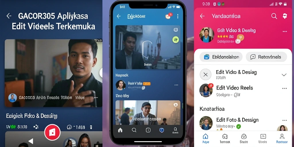 Tampilan antarmuka GACOR305 saat mengedit video reels.
