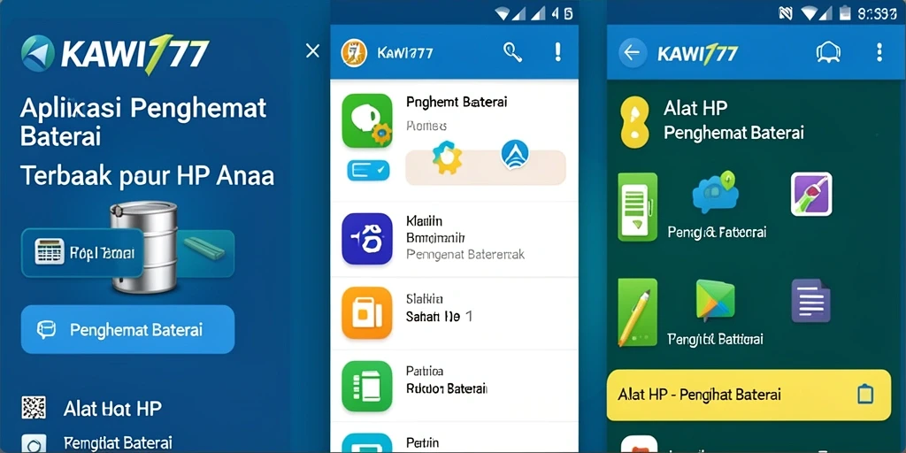 Tampilan antarmuka aplikasi KAWI777 yang intuitif dan informatif.