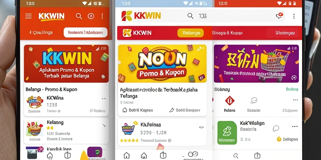 Tampilan antarmuka aplikasi KKWIN dengan fitur Promo & Kupon.