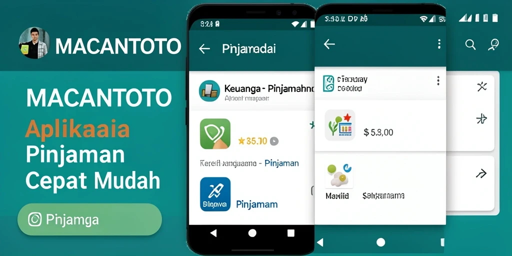 Antarmuka aplikasi MACANTOTO yang user-friendly untuk pengajuan pinjaman.
