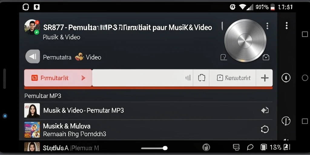 Antarmuka SR877 yang sederhana dan fungsional untuk Pemutar MP3.