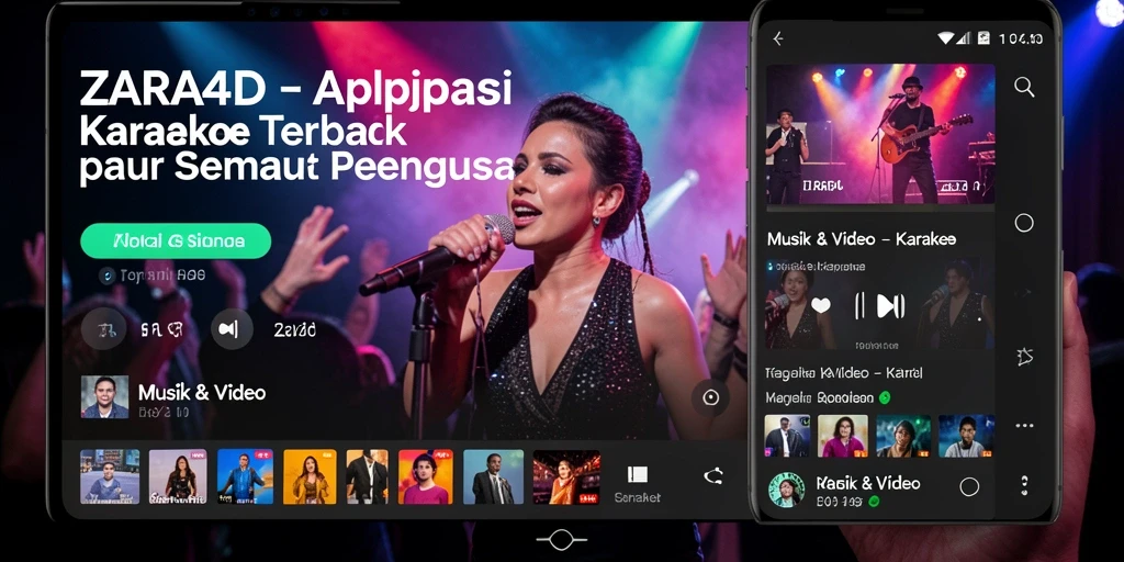 Tampilan antarmuka ZARA4D yang intuitif untuk karaoke